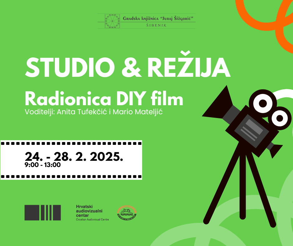 Šibenska knjižnica otvorila prijave za dvije radionice u sklopu projekta „Studio i režija“ 